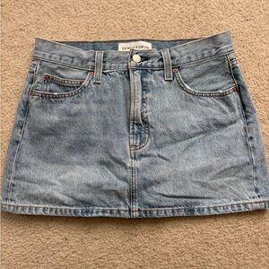 Aritzia Light Blue Denim Mini Skirt